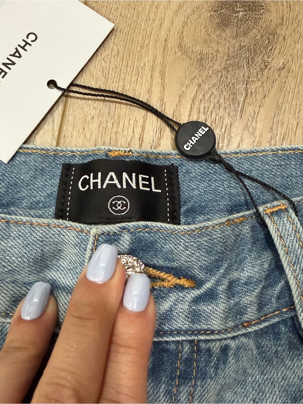 Chanel COCO Light Wash Women’s Straight Jeans - Picture 4 of 8
